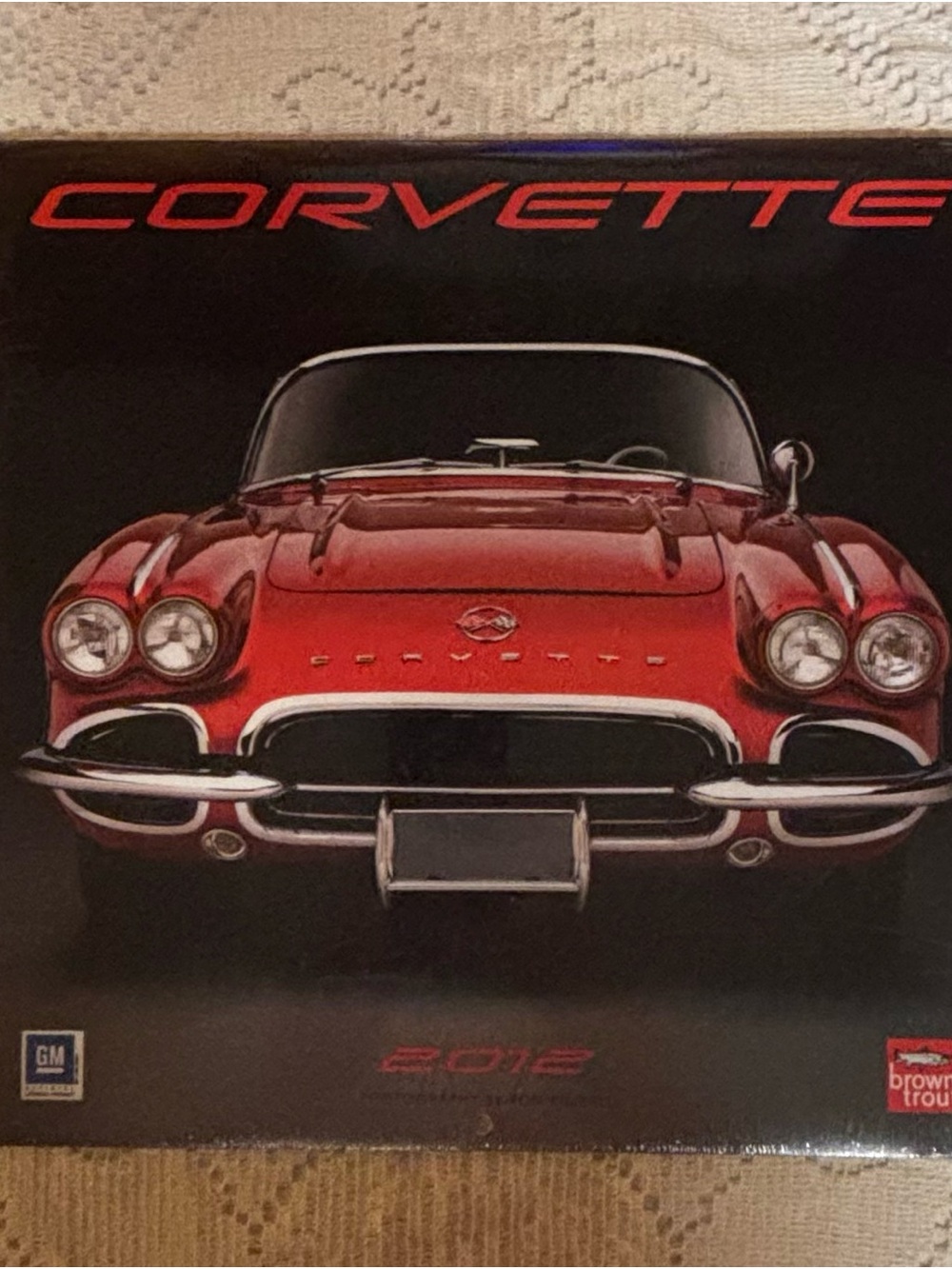 Corvette 2012 Red Classic Car Wall Calendar - Corvette Brand New